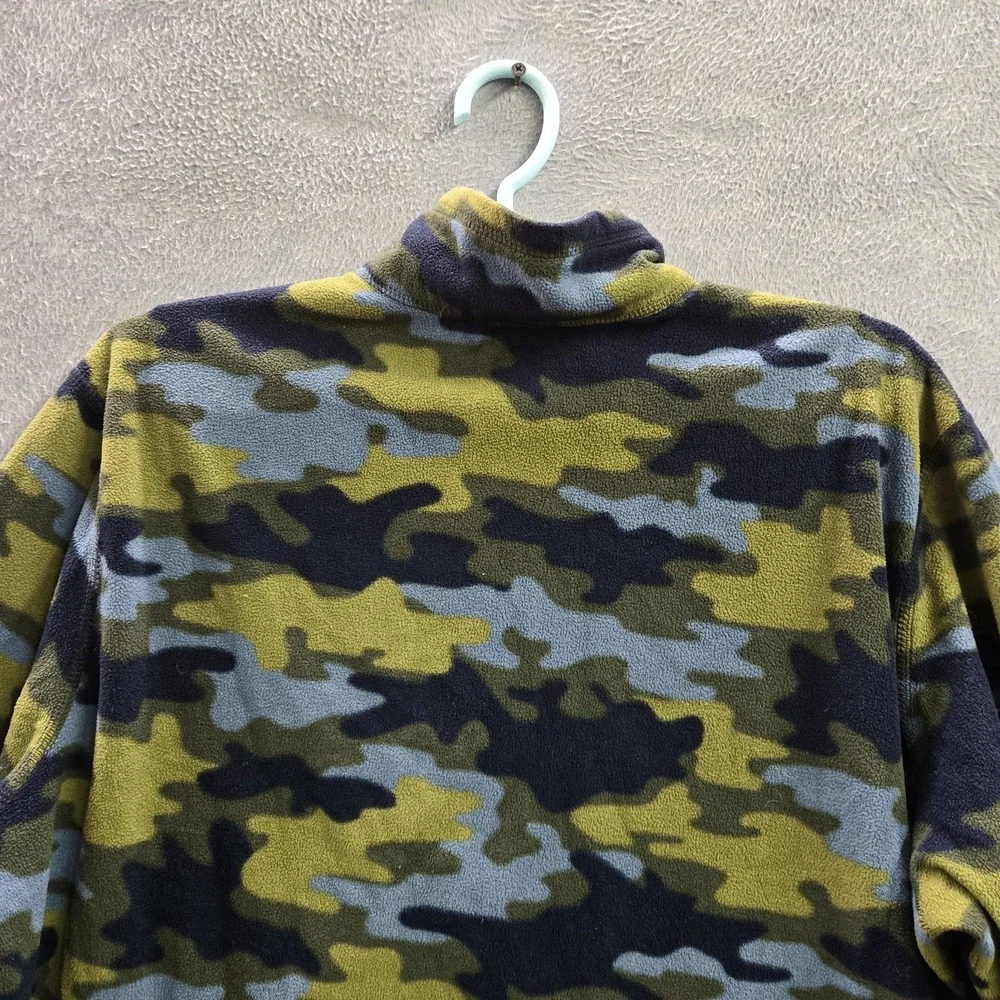 Eddie Bauer‎ Men Sweatshirt L Green Ascent Nylon Camouflage Fleece Gorpcore